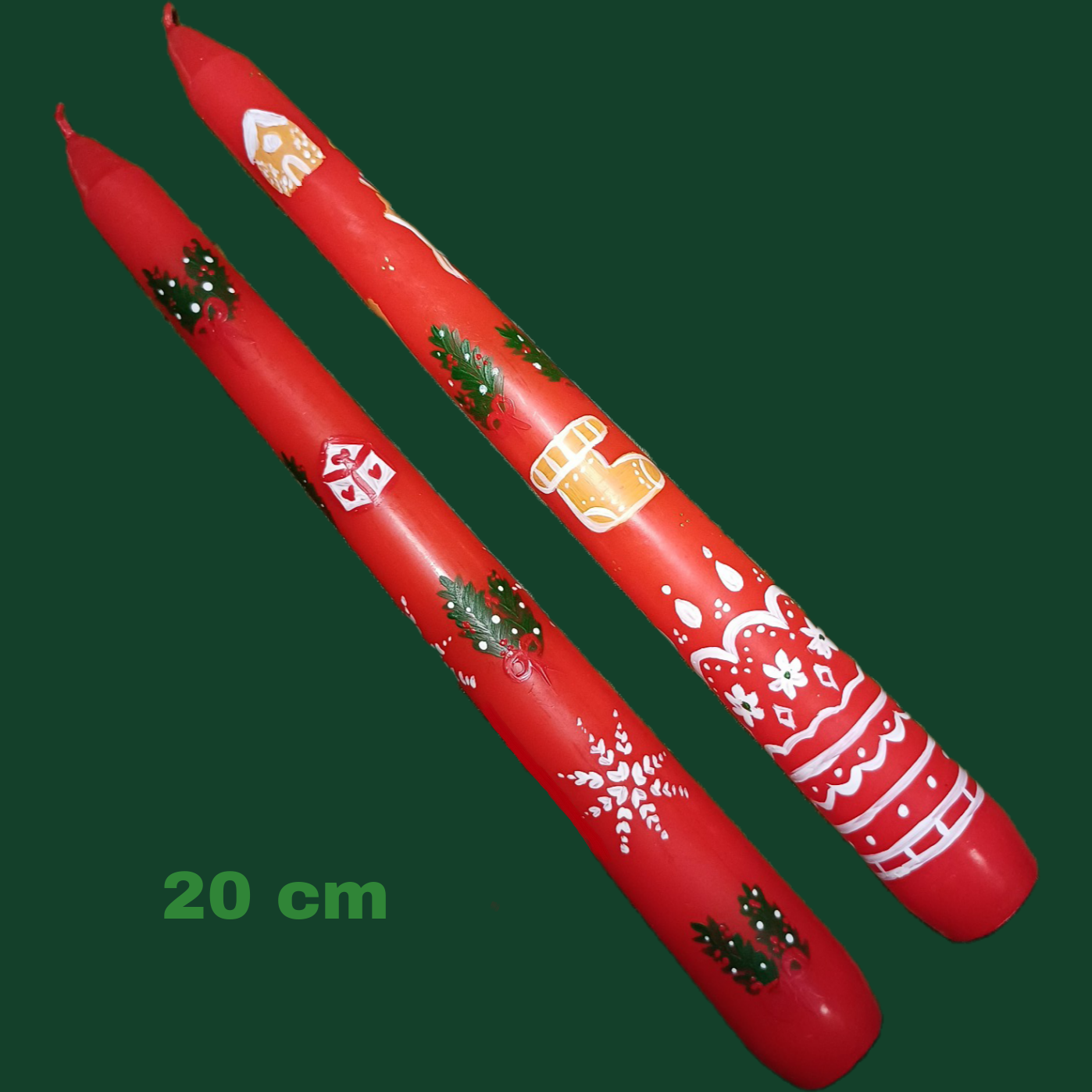 شمع نقاشی شده طرح کریسمس،  در دو طرح کوکی زنجبیلی ، جعبه کادویی